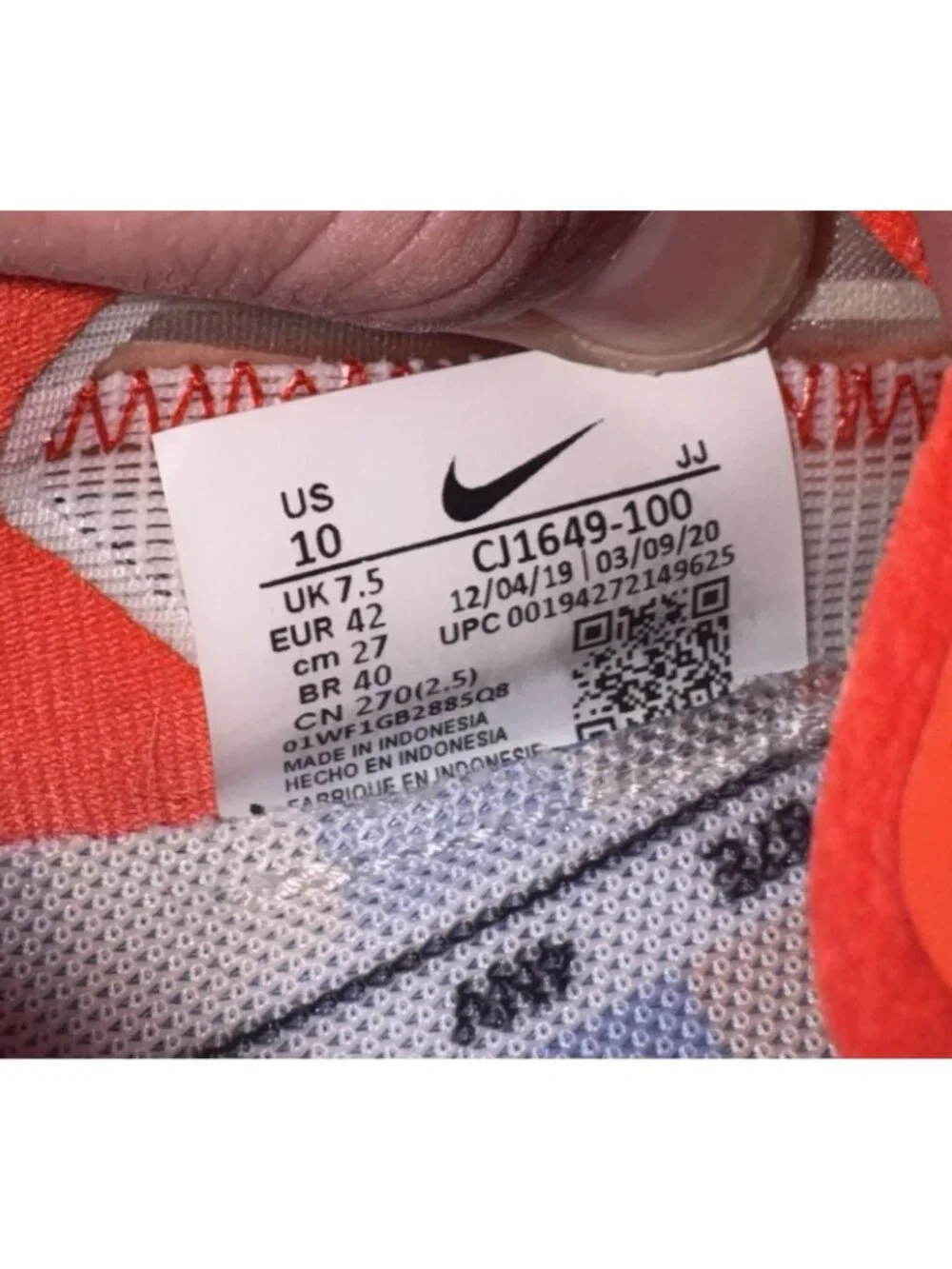 Nike Vista Lite SE Womens Athletic Shoes Sneakers Size 10 White Orange Blue